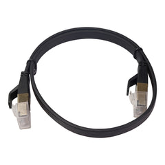 Cable de red LAN plano CAT8 con doble blindaje CAT8, longitud: 0,5 m, 50 cm