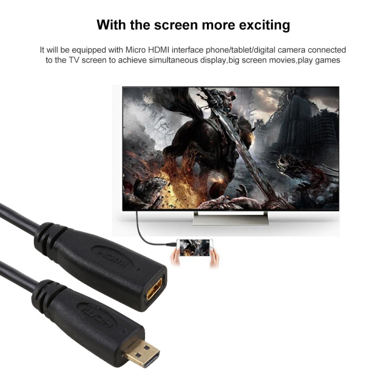 30cm 1080P Micro HDMI Female to Male Gold-plated Connector Adapter Cable 30cm 1080P Micro HDMI Female to Male Gold-plated Connector Adapter Cable