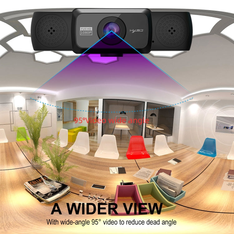 HXSJ S5 1080P Adjustable HD Video Webcam PC Camera with Microphone HXSJ S5 1080P Adjustable HD Video Webcam PC Camera with Microphone