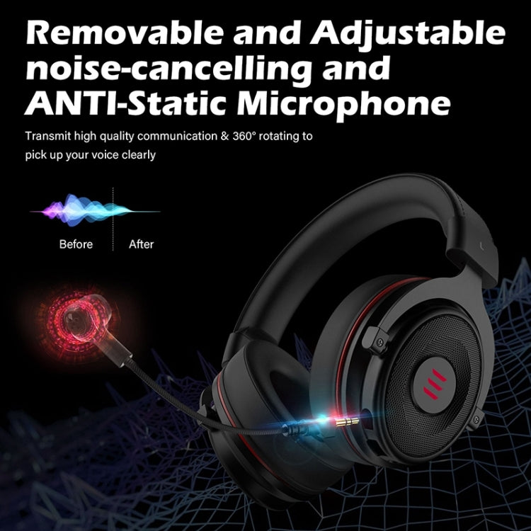 EKSA E900 Pro 7.1 Gaming Wire-Controlled Head-mounted USB Luminous Gaming Headset with Microphone EKSA E900 Pro 7.1 Gaming Wire-Controlled Head-mounted USB Luminous Gaming Headset with Microphone