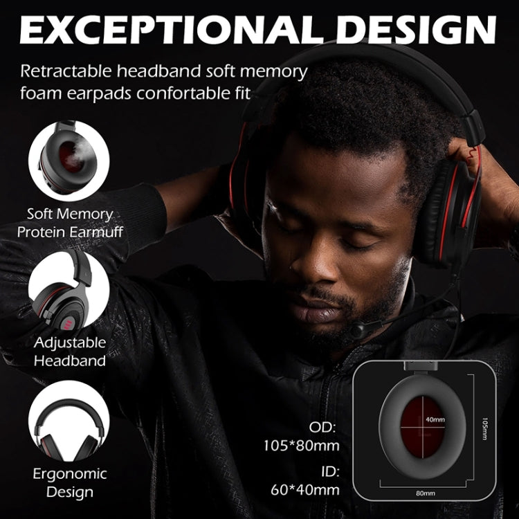 EKSA E900 Pro 7.1 Gaming Wire-Controlled Head-mounted USB Luminous Gaming Headset with Microphone EKSA E900 Pro 7.1 Gaming Wire-Controlled Head-mounted USB Luminous Gaming Headset with Microphone
