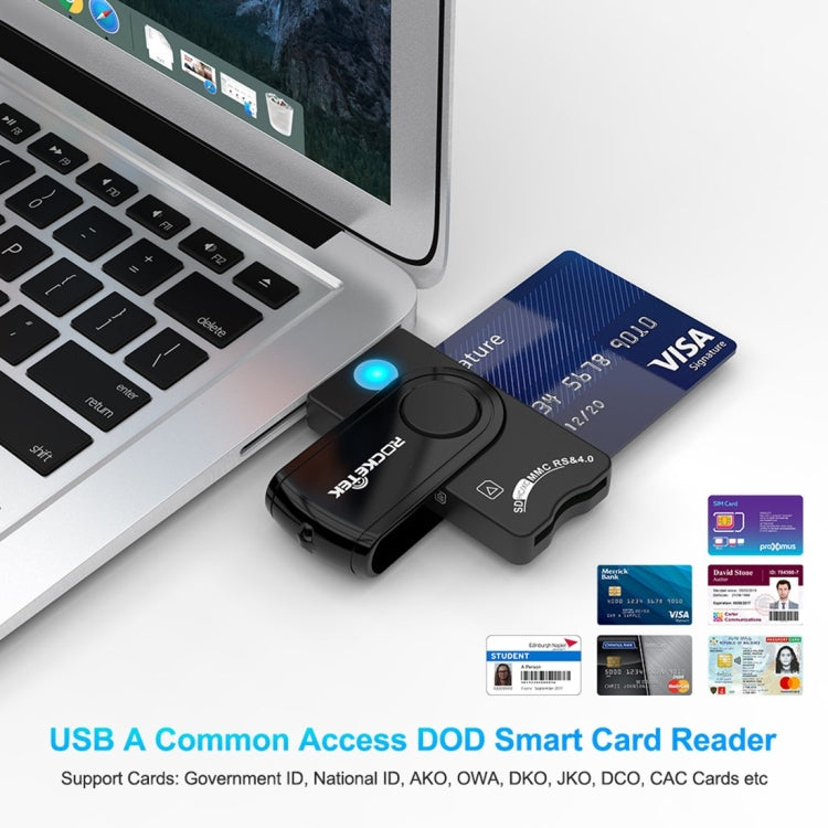 ROCKETEK CR310 USB 2.0 + TF Card + SD Card + SIM Card + Smart Card Multi-function Card Reader, USB 2.0 ROCKETEK CR310 USB 2.0 + TF Card + SD Card + SIM Card + Smart Card Multi-function Card Reader, USB 2.0