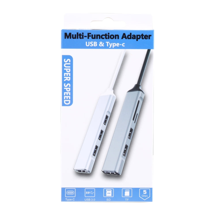 5 in 1 USB-C / Type-C 3.1 to SD / TF Card Slot + 3 USB 3.0 Ports Multifunctional Docking Station HUB, USB-C / Type-C 3.1 5 in 1 USB-C / Type-C 3.1 to SD / TF Card Slot + 3 USB 3.0 Ports Multifunctional Docking Station HUB, USB-C / Type-C 3.1