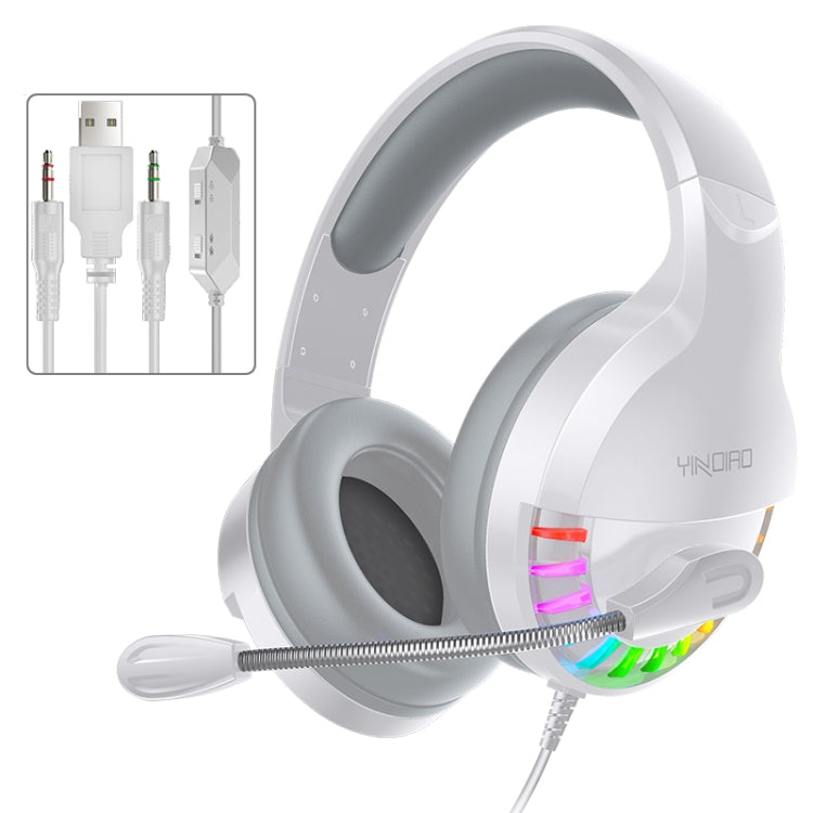 YINDIAO Q2 Head-mounted Wired Gaming Headset with Microphone, Version: Dual 3.5mm + USB, Q2 Dual 3.5mm + USB(White) YINDIAO Q2 Head-mounted Wired Gaming Headset with Microphone, Version: Dual 3.5mm + USB, Q2 Dual 3.5mm + USB(White)