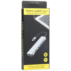 7 in 1 USB-C / Type-C to USB Docking Station HUB Adapter, 7 in 1