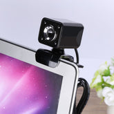 A862 360 Degree Rotatable 480P WebCam USB Wire Camera with Microphone & 4 LED lights for Desktop Skype Computer PC Laptop, Cable Length: 1.4m