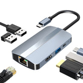 BYL-2203 6 in 1 USB-C / Type-C to USB Multifunctional Docking Station HUB Adapter, BYL-2203