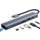 BYL-2303 7 in 1 USB-C / Type-C to USB Multifunctional Docking Station HUB Adapter, BYL-2303