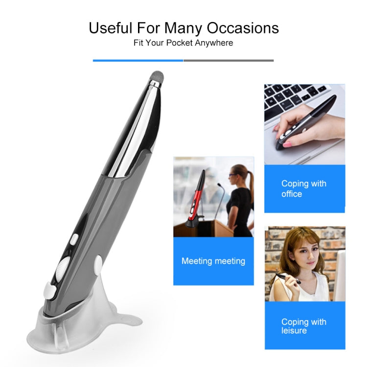 PR-06 4-keys Smart Wireless Optical Mouse with Stylus Pen Function, Grey, Blue, Red PR-06 4-keys Smart Wireless Optical Mouse with Stylus Pen Function, Grey, Blue, Red