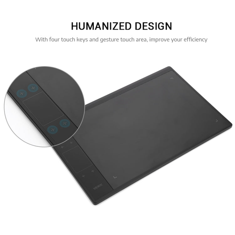 VEIKK A30 10x6 inch 5080 LPI Smart Touch Electronic Graphic Tablet, with Type-c Interface, A30 VEIKK A30 10x6 inch 5080 LPI Smart Touch Electronic Graphic Tablet, with Type-c Interface, A30