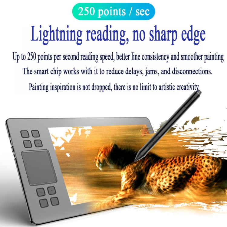 VEIKK A50 10x6 inch 5080 LPI Smart Touch Electronic Graphic Tablet, with Type-c Interface, A50 VEIKK A50 10x6 inch 5080 LPI Smart Touch Electronic Graphic Tablet, with Type-c Interface, A50