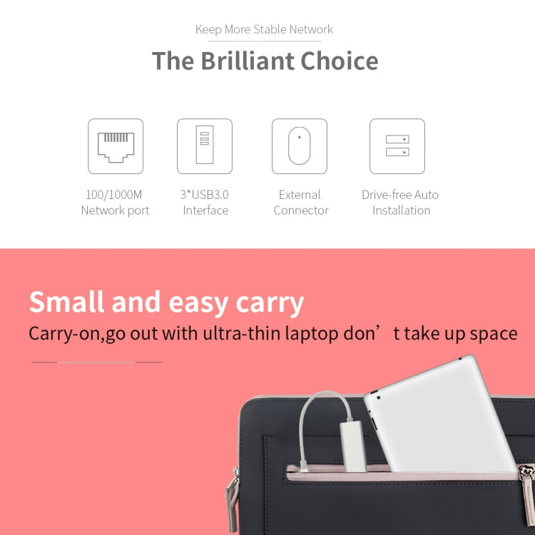 Aluminum Shell 3 USB3.0 Ports HUB + USB-C / Type-C Gigabit Ethernet Adapter, USB Type-C 1000Mbps Aluminum Shell 3 USB3.0 Ports HUB + USB-C / Type-C Gigabit Ethernet Adapter, USB Type-C 1000Mbps