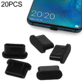 20 PCS Silicone Anti-Dust Plugs for USB-C / Type-C Port