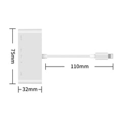 75215 5 in 1 8 Pin to HDMI + SD Card Slot + TF Card Slot + USB + 8 Pin Charging Port HD Video Converter, 75215