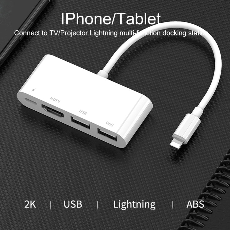 75216 4 in 1 8 Pin to HDMI + 8 Pin Charging + 2 USB Ports HD Video Converter, 75216 75216 4 in 1 8 Pin to HDMI + 8 Pin Charging + 2 USB Ports HD Video Converter, 75216