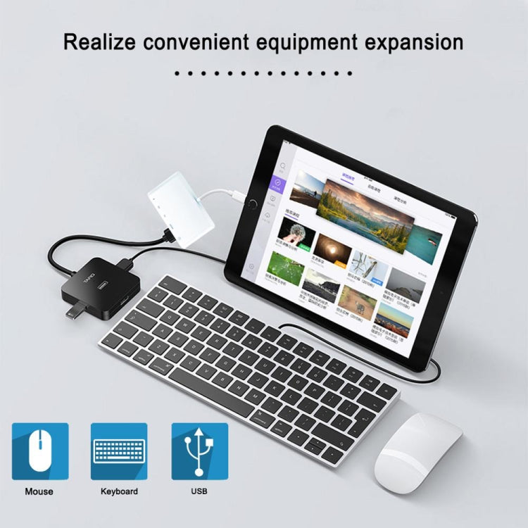 5 in 1 8 Pin Male to USB + HDMI + TF / SD Card Slot + 8 Pin Power Female OTG Digital AV Adapter, TF / SD Card Slot 5 in 1 8 Pin Male to USB + HDMI + TF / SD Card Slot + 8 Pin Power Female OTG Digital AV Adapter, TF / SD Card Slot