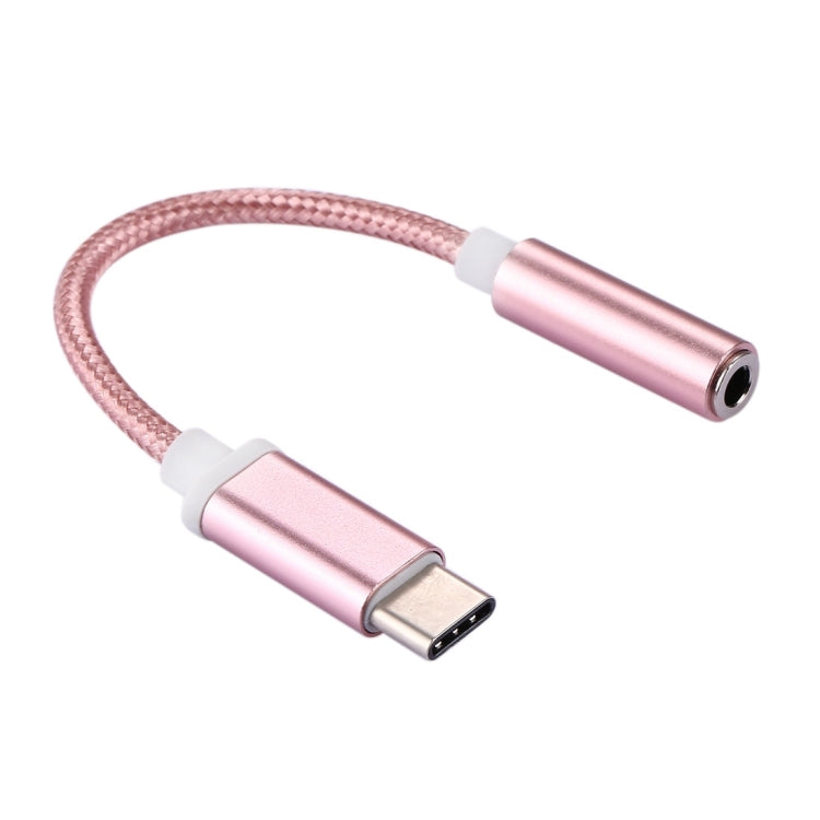 USB-C / Type-C Male to 3.5mm Female Weave Texture Audio Adapter, Length: about 10cm USB-C / Type-C Male to 3.5mm Female Weave Texture Audio Adapter, Length: about 10cm