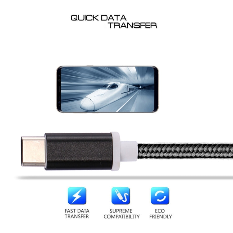 USB-C / Type-C Male to 3.5mm Female Weave Texture Audio Adapter, Length: about 10cm USB-C / Type-C Male to 3.5mm Female Weave Texture Audio Adapter, Length: about 10cm