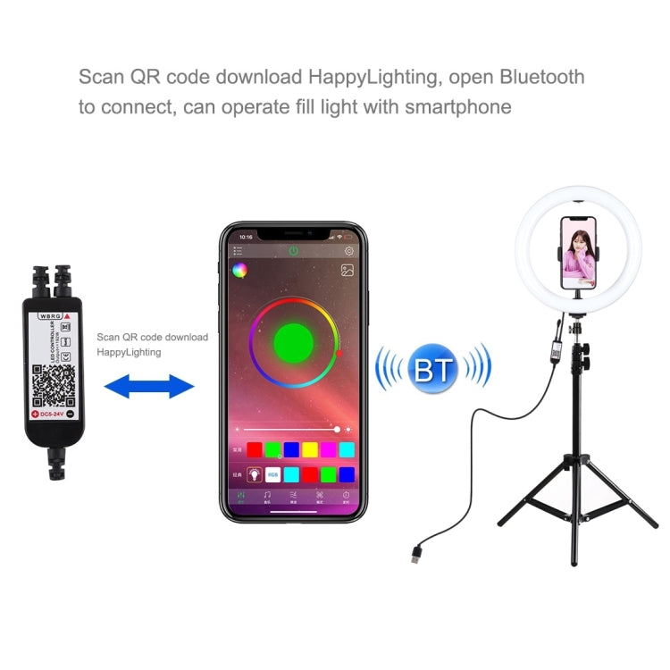 PULUZ 1.1m Tripod Mount + 10.2 inch 26cm RGBW LED Ring Vlogging Video Light  Live Broadcast Kits with Remote Control & Cold Shoe Tripod Ball Head & Phone Clamp, 1.1m Tripod+RGBW with Remote PULUZ 1.1m Tripod Mount + 10.2 inch 26cm RGBW LED Ring Vlogging Video Light  Live Broadcast Kits with Remote Control & Cold Shoe Tripod Ball Head & Phone Clamp, 1.1m Tripod+RGBW with Remote