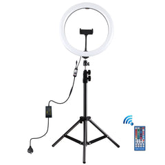 PULUZ 11.8 inch 30cm RGB Light 1.1m Tripod Mount Dimmable LED Ring Vlogging Selfie Photography Video Lights Live Broadcast Kits with Cold Shoe Tripod Ball Head & Phone Clamp