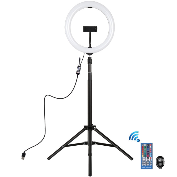 PULUZ 10,2 Zoll 26 cm RGBW-Licht + 1,65 m Stativhalterung, gebogene Oberfläche, USB RGBW dimmbarer LED-Ring, Vlogging-Videolicht, Live-Übertragungskits mit Cold Shoe-Stativ-Kugelkopf & Telefonklemme & Fernbedienung, 10,2 Zoll RGBW + 1,65 m Stativ PULUZ 10,2 Zoll 26 cm RGBW-Licht + 1,65 m Stativhalterung, gebogene Oberfläche, USB RGBW dimmbarer LED-Ring, Vlogging-Videolicht, Live-Übertragungskits mit Cold Shoe-Stativ-Kugelkopf & Telefonklemme & Fernbedienung, 10,2 Zoll RGBW + 1,65 m Stativ