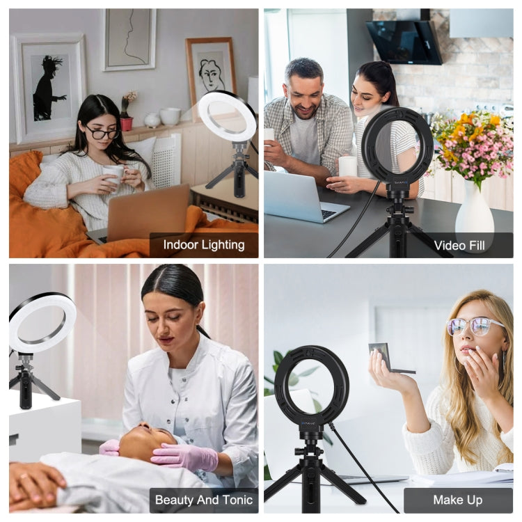 PULUZ 4.7 inch 12cm USB 3 Modes Dimmable LED Ring Vlogging Photography Video Lights + Pocket Tripod Mount Kit with Cold Shoe Tripod Ball Head, 4.7 inch Light+Pocket Tripod PULUZ 4.7 inch 12cm USB 3 Modes Dimmable LED Ring Vlogging Photography Video Lights + Pocket Tripod Mount Kit with Cold Shoe Tripod Ball Head, 4.7 inch Light+Pocket Tripod