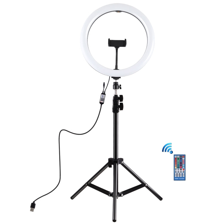 PULUZ 11.8 inch 30cm RGBW Light + 1.1m Tripod Mount Curved Surface Dimmable LED Dual Color Temperature LED Ring Selfie Vlogging Video Light  Live Broadcast Kits with Cold Shoe Tripod Ball Head & Phone Clamp & Remote Control PULUZ 11.8 inch 30cm RGBW Light + 1.1m Tripod Mount Curved Surface Dimmable LED Dual Color Temperature LED Ring Selfie Vlogging Video Light  Live Broadcast Kits with Cold Shoe Tripod Ball Head & Phone Clamp & Remote Control