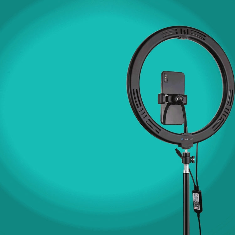 PULUZ 11.8 inch 30cm RGBW Light + 1.1m Tripod Mount Curved Surface Dimmable LED Dual Color Temperature LED Ring Selfie Vlogging Video Light  Live Broadcast Kits with Cold Shoe Tripod Ball Head & Phone Clamp & Remote Control PULUZ 11.8 inch 30cm RGBW Light + 1.1m Tripod Mount Curved Surface Dimmable LED Dual Color Temperature LED Ring Selfie Vlogging Video Light  Live Broadcast Kits with Cold Shoe Tripod Ball Head & Phone Clamp & Remote Control
