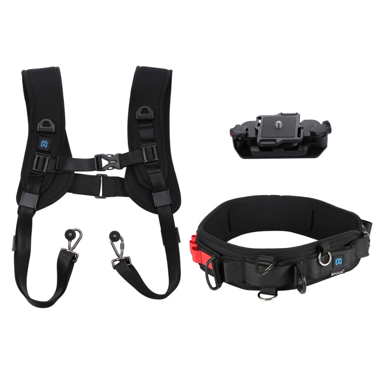 PULUZ 3 in 1 Multi-functional Bundle Waistband Strap + Double Shoulders Strap + Capture Camera Clip Kits with Hook for SLR / DSLR Cameras, Waistband Strap Kits PULUZ 3 in 1 Multi-functional Bundle Waistband Strap + Double Shoulders Strap + Capture Camera Clip Kits with Hook for SLR / DSLR Cameras, Waistband Strap Kits