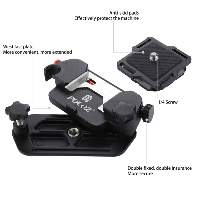 PULUZ 3 in 1 Multi-functional Bundle Waistband Strap + Double Shoulders Strap + Capture Camera Clip Kits with Hook for SLR / DSLR Cameras, Waistband Strap Kits PULUZ 3 in 1 Multi-functional Bundle Waistband Strap + Double Shoulders Strap + Capture Camera Clip Kits with Hook for SLR / DSLR Cameras, Waistband Strap Kits