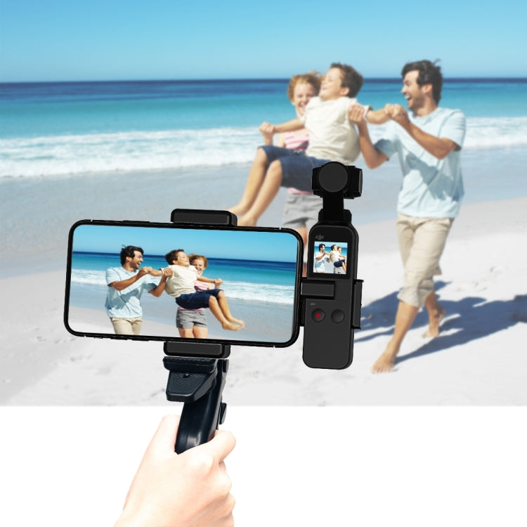 PULUZ Smartphone-Befestigungsklemme, 1/4 Zoll Halterung + Griff, klappbarer Stativmontagesatz für DJI OSMO Pocket/Pocket 2, Klemme + Stativ PULUZ Smartphone-Befestigungsklemme, 1/4 Zoll Halterung + Griff, klappbarer Stativmontagesatz für DJI OSMO Pocket/Pocket 2, Klemme + Stativ