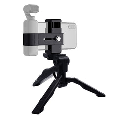 PULUZ Smartphone-Befestigungsklemme, 1/4 Zoll Halterung + Griff, klappbarer Stativmontagesatz für DJI OSMO Pocket/Pocket 2, Klemme + Stativ