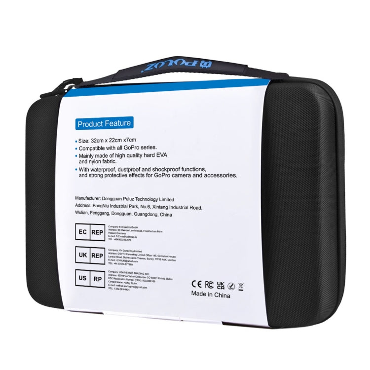 Estuche de viaje y transporte impermeable PULUZ para GoPro, Insta360, DJI y otros accesorios para cámaras de acción, tamaño grande: 32 cm x 22 cm x 7 cm, para GoPro, tamaño grande: 32 cm x 22 cm x 7 cm Estuche de viaje y transporte impermeable PULUZ para GoPro, Insta360, DJI y otros accesorios para cámaras de acción, tamaño grande: 32 cm x 22 cm x 7 cm, para GoPro, tamaño grande: 32 cm x 22 cm x 7 cm