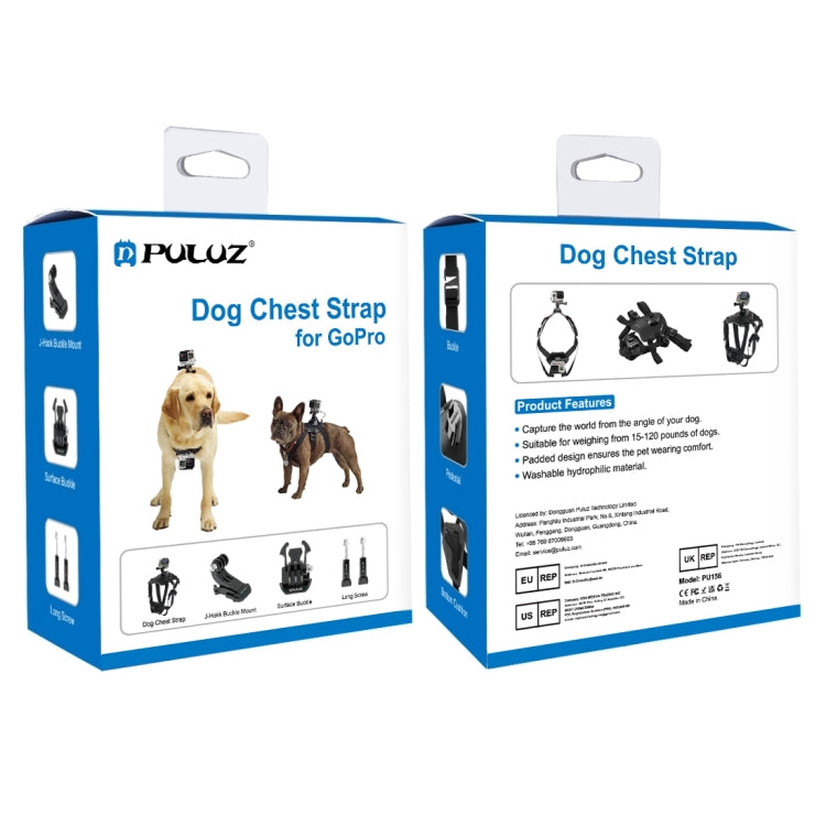 PULUZ Hound Dog Fetch Harness Adjustable Chest Strap Mount for GoPro, Insta360, DJI and Other Action Cameras, Dog Chest Strap PULUZ Hound Dog Fetch Harness Adjustable Chest Strap Mount for GoPro, Insta360, DJI and Other Action Cameras, Dog Chest Strap