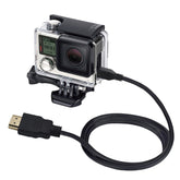 PULUZ Video 19-poliges HDMI-auf-Micro-HDMI-Kabel für GoPro Hero11 Black / HERO10 Black / HERO9 Black /8 Black /7 /6 /5 /4 /3+ /3, Sony, LG, Panasonic, Canon, Nikon, Smartphones und Kameras, Länge: 1,5 m, HDMI-Kabel für Gopro