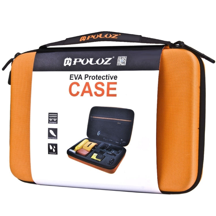 PULUZ Waterproof Carrying and Travel Case for for GoPro, Insta360, DJI and Other Action Cameras Accessories, Large Size: 32cm x 22cm x 7cm, For GoPro,Size: 32cm x 22cm x 7cm Orange PULUZ Waterproof Carrying and Travel Case for for GoPro, Insta360, DJI and Other Action Cameras Accessories, Large Size: 32cm x 22cm x 7cm, For GoPro,Size: 32cm x 22cm x 7cm Orange