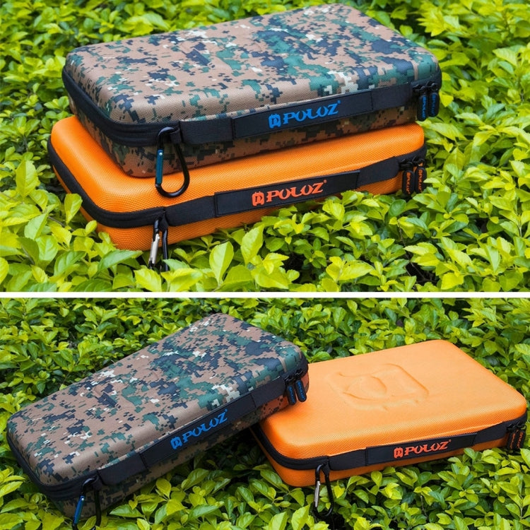 PULUZ Waterproof Carrying and Travel Case for for GoPro, Insta360, DJI and Other Action Cameras Accessories, Large Size: 32cm x 22cm x 7cm, For GoPro,Size: 32cm x 22cm x 7cm Orange PULUZ Waterproof Carrying and Travel Case for for GoPro, Insta360, DJI and Other Action Cameras Accessories, Large Size: 32cm x 22cm x 7cm, For GoPro,Size: 32cm x 22cm x 7cm Orange