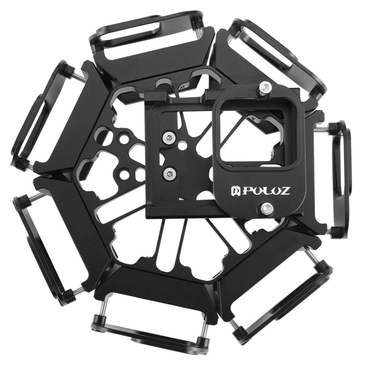 PULUZ  8 in 1 All View Panorama Frame CNC Aluminum Alloy Protective Cage with Screw for GoPro HERO7 /6 /5, 8 in 1 for HERO5 Black PULUZ  8 in 1 All View Panorama Frame CNC Aluminum Alloy Protective Cage with Screw for GoPro HERO7 /6 /5, 8 in 1 for HERO5 Black