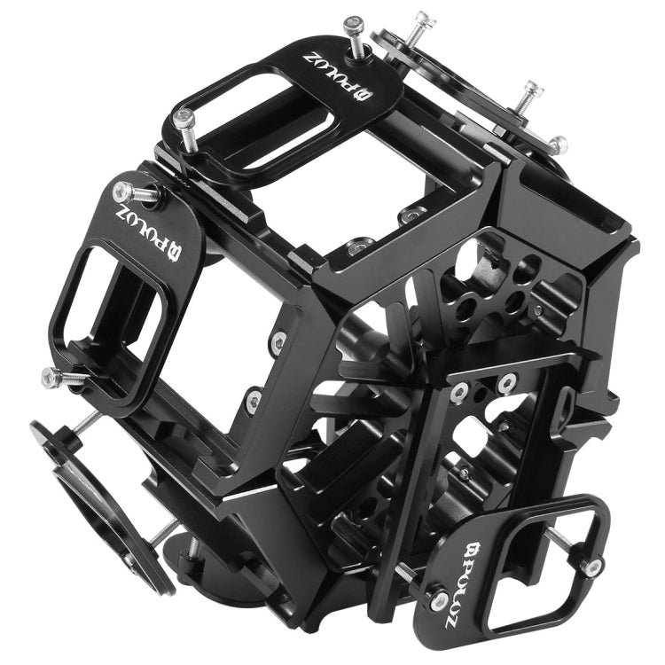PULUZ  8 in 1 All View Panorama Frame CNC Aluminum Alloy Protective Cage with Screw for GoPro HERO7 /6 /5, 8 in 1 for HERO5 Black PULUZ  8 in 1 All View Panorama Frame CNC Aluminum Alloy Protective Cage with Screw for GoPro HERO7 /6 /5, 8 in 1 for HERO5 Black