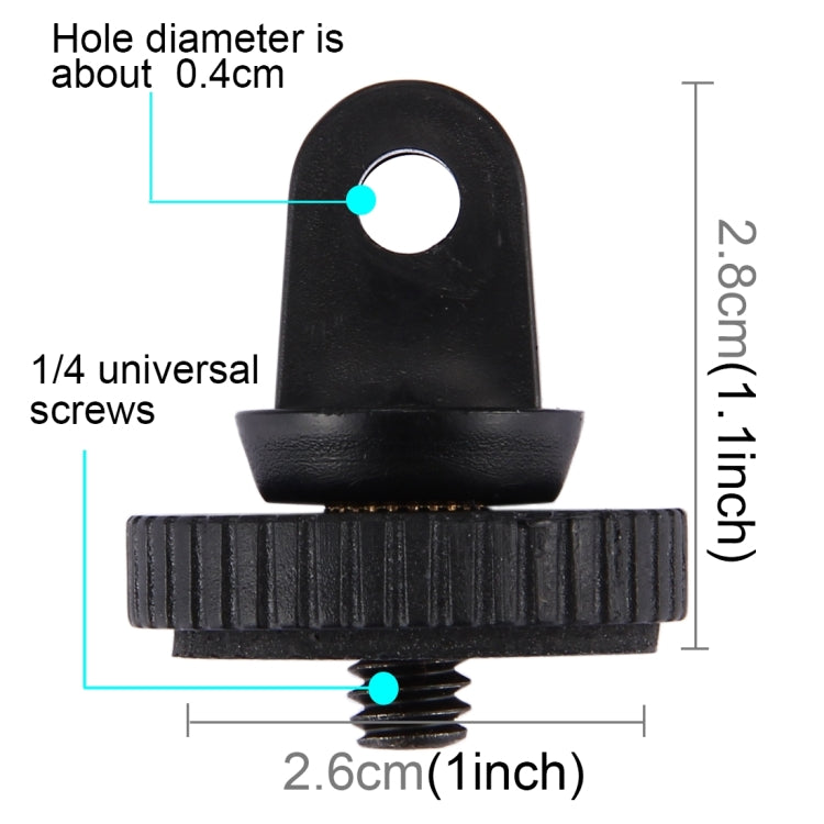 PULUZ 1/4 inch Screw Tripod Mount Adapter for GoPro, Insta360, DJI and Other Action Cameras 5mm Diameter Screw Hole, 3.3cm Diameter PULUZ 1/4 inch Screw Tripod Mount Adapter for GoPro, Insta360, DJI and Other Action Cameras 5mm Diameter Screw Hole, 3.3cm Diameter