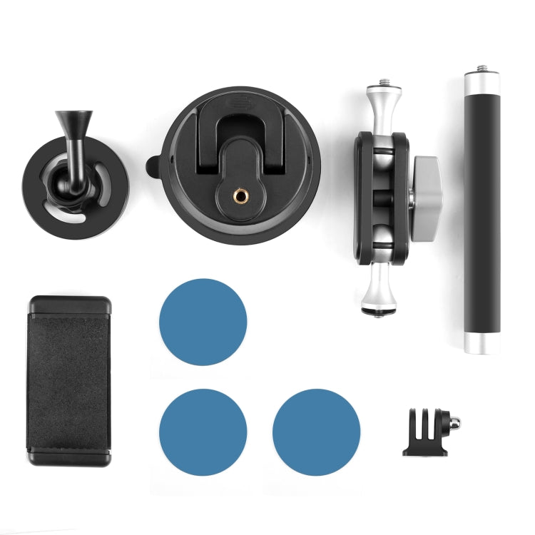 PULUZ Car Suction Cup Arm Mount Phone Tablet Magnetic Holder with Phone Clamp PULUZ Car Suction Cup Arm Mount Phone Tablet Magnetic Holder with Phone Clamp