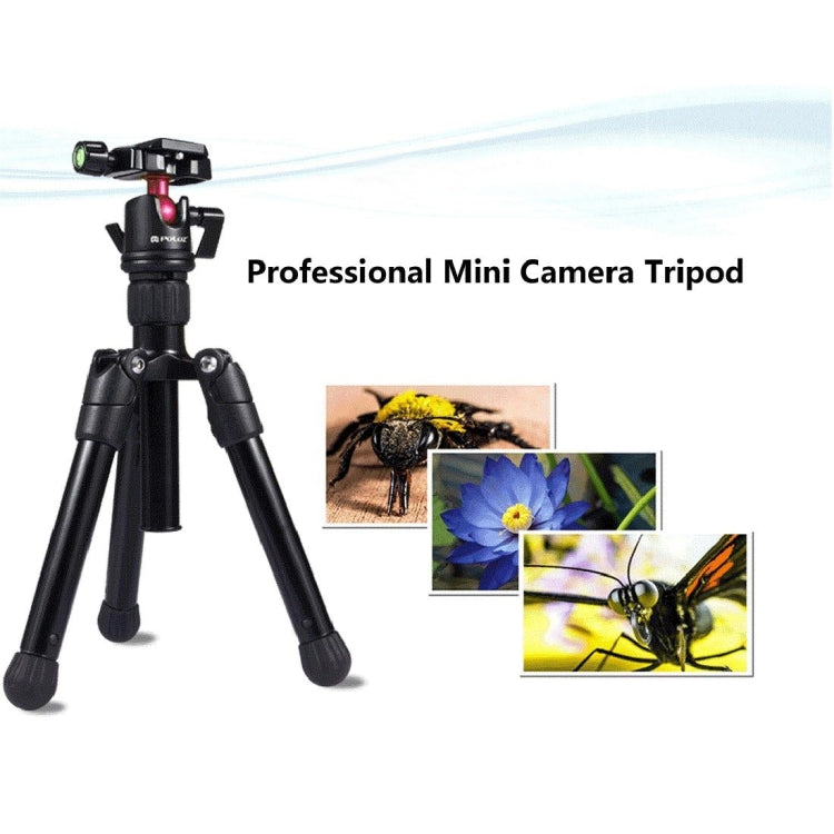 PULUZ  Pocket Mini Microspur Photos Magnesium Alloy Tripod Mount with 360 Degree Ball Head  for DSLR &  Digital Camera, Adjustable Height: 24.5-57cm, Load Max: 3kg, Microspur Tripod PULUZ  Pocket Mini Microspur Photos Magnesium Alloy Tripod Mount with 360 Degree Ball Head  for DSLR &  Digital Camera, Adjustable Height: 24.5-57cm, Load Max: 3kg, Microspur Tripod