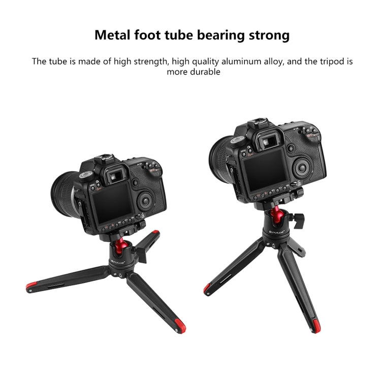 PULUZ Pocket Mini Metal Desktop Tripod Mount with 360 Degree Ball Head for DSLR & Digital Cameras, Adjustable Height: 11-21cm, Desktop Tripod with Head PULUZ Pocket Mini Metal Desktop Tripod Mount with 360 Degree Ball Head for DSLR & Digital Cameras, Adjustable Height: 11-21cm, Desktop Tripod with Head