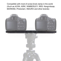 Abrazadera de liberación rápida de placa de aleación de aluminio y magnesio PULUZ de 200 mm de longitud PU-200 para cabezal de bola de trípode Benro B3 / J2 / J3