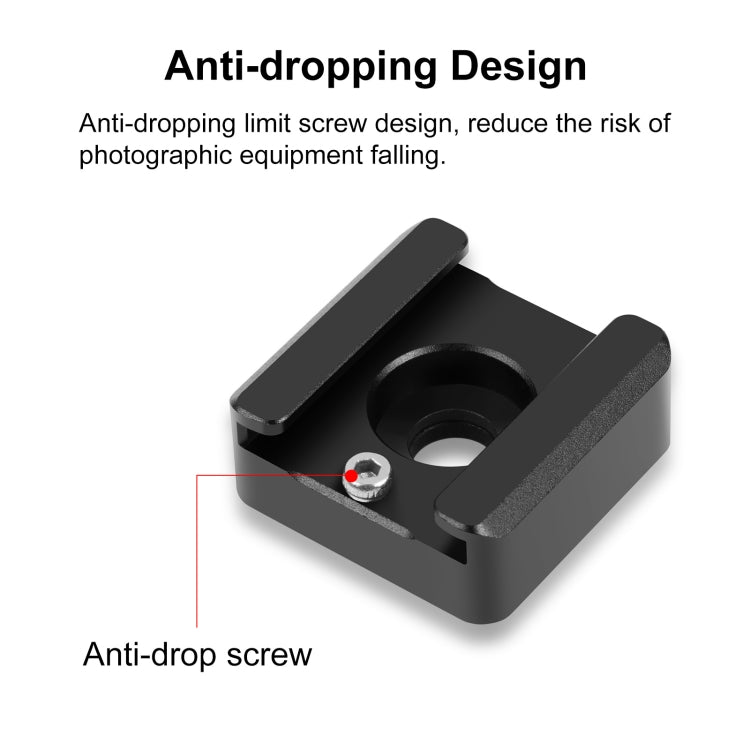 PULUZ Expand Cold Shoe Mount Adapter Microphone Flash Light Aluminum Alloy Holder Bracket PULUZ Expand Cold Shoe Mount Adapter Microphone Flash Light Aluminum Alloy Holder Bracket