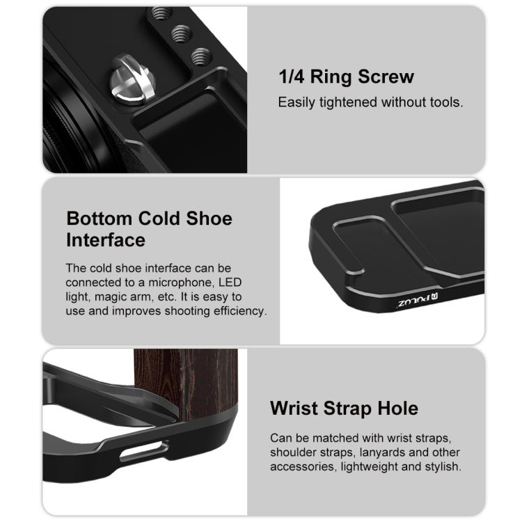 For Fujifilm X100VI PULUZ 1/4 inch Vertical Shoot Quick Release L Plate Bracket Base Holder, For Fujifilm X100VI For Fujifilm X100VI PULUZ 1/4 inch Vertical Shoot Quick Release L Plate Bracket Base Holder, For Fujifilm X100VI