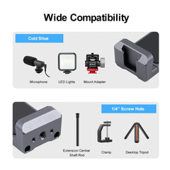 PULUZ Cold Shoes Telefonklemmhalter aus Aluminiumlegierung