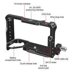 For Sony ILCE-A7CM2 / Alpha 7C II / Alpha 7CR PULUZ Metal Camera Cage Stabilizer Rig