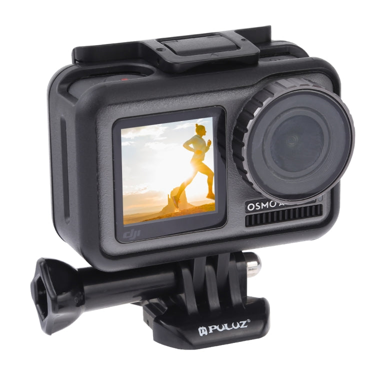 PULUZ Standard Border Frame ABS-Schutzkäfig für DJI Osmo Action, mit Schnallen-Basishalterung und Schraube, ABS PULUZ Standard Border Frame ABS-Schutzkäfig für DJI Osmo Action, mit Schnallen-Basishalterung und Schraube, ABS