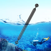 PULUZ 12 inch 30.4cm Length 20.8mm Diameter Dual Balls Carbon Fiber Floating Arm, Ball Diameter: 25mm, 12 inch Black
